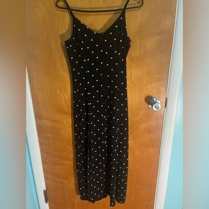 Polka Dot Black&White Maxi Dress - Size 2